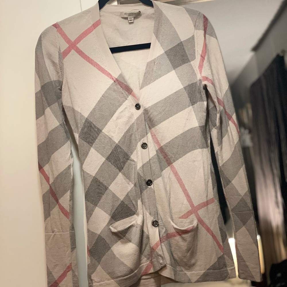 Burberry classic print cardigan